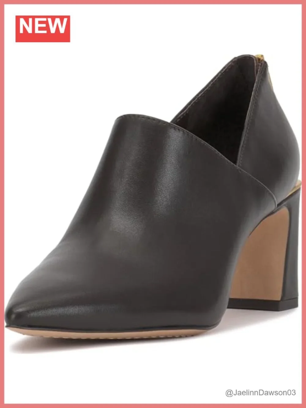 Vince Camuto Leather Block Heel Pumps